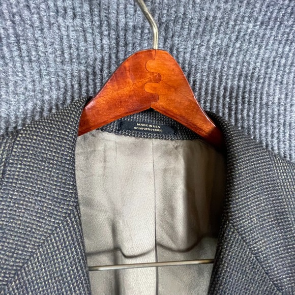 Hart Schaffner Marx Jacket Mens 42‎ R Gray Wool Blazer Sports Coat Wedding Retro - Picture 4 of 15